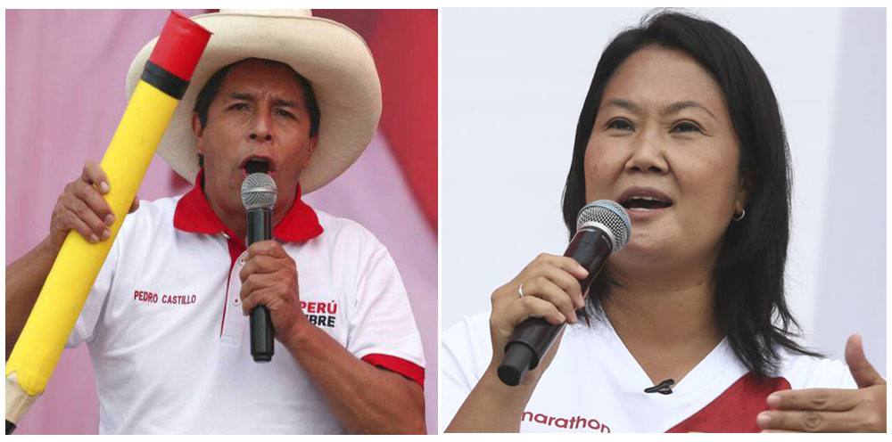Pedro Castillo amplía ventaja sobre Keiko Fujimori en Perú
