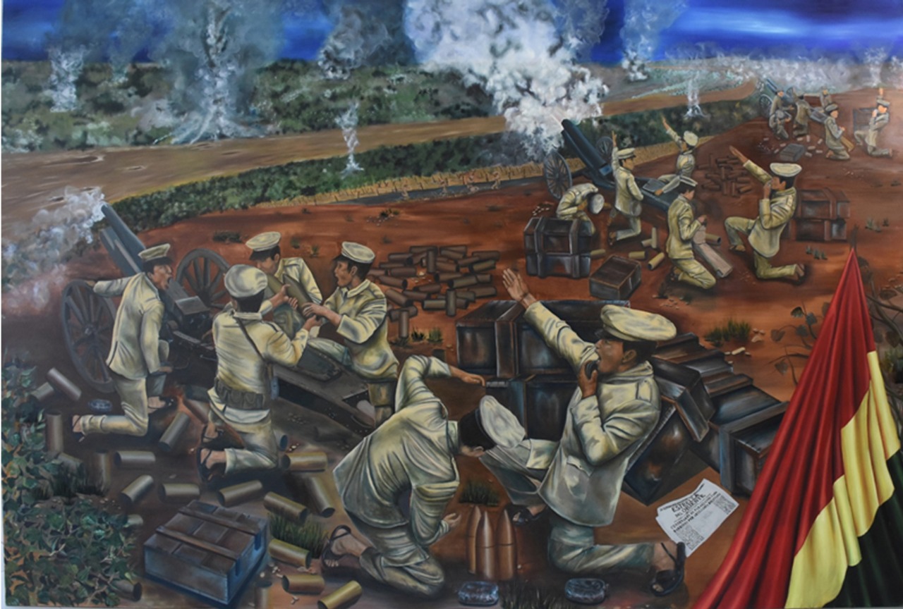 Pinturas sobre Guerra del Chaco esperan presentación en La Paz