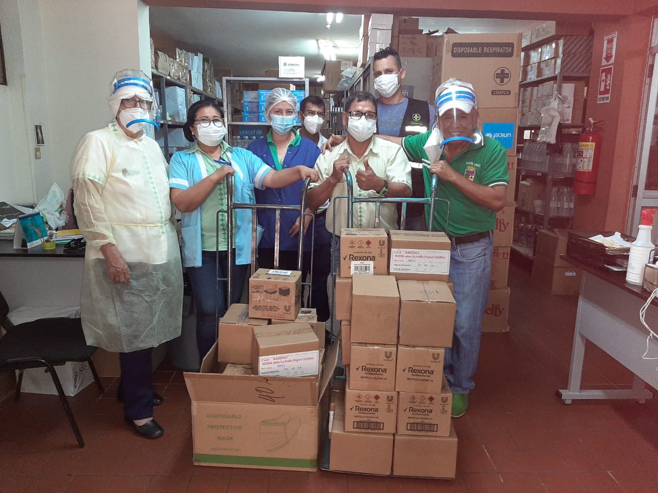 Unilever dona material de bioseguridad a hospitales