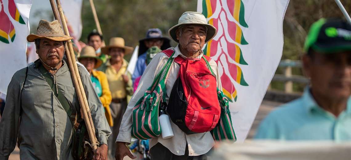 Marcha indígena exige al Gobierno  garantizar el derecho a la protesta