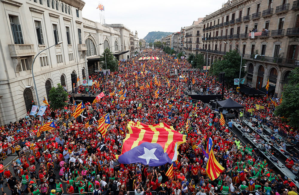 Multitud de catalanes se  movilizan por independencia