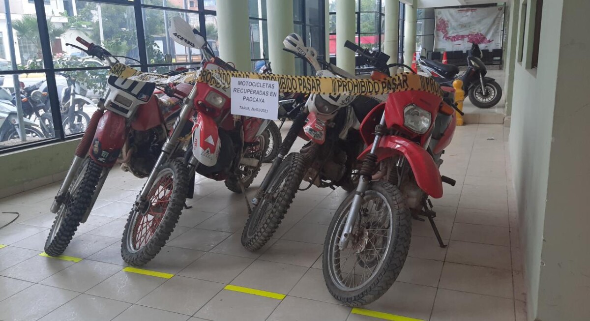 Diprove de El Alto recupera  tres motocicletas robadas