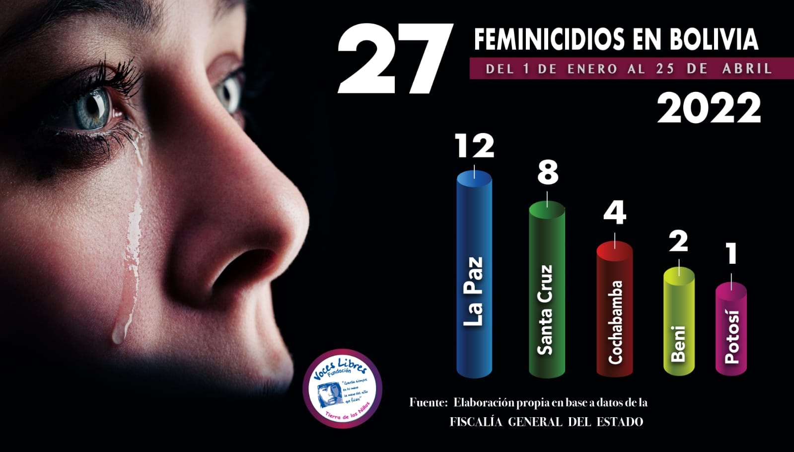 27 feminicidios enlutan a Bolivia