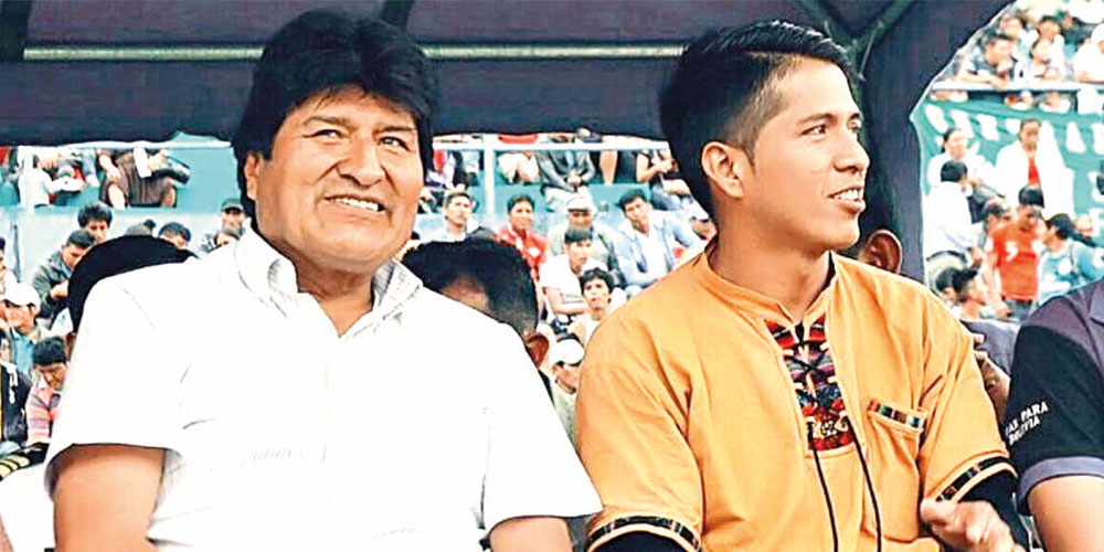 Evo Morales,  presidente de Palmaflor