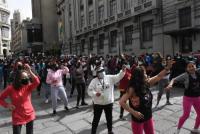 Prácticas deportivas en  calles y plazas de La Paz