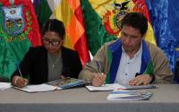 Alcaldesa de ciudad de El Alto y FNDR firman fideicomiso